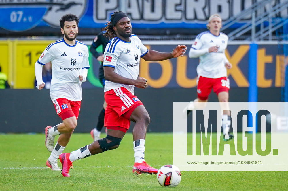 German Soccer Bundesliga 2026–2027, Matchday 7: SC Paderborn vs. Hamburger SV at Home Deluxe Arena in Paderborn—Terem Moffi, Hamburger SV, 9