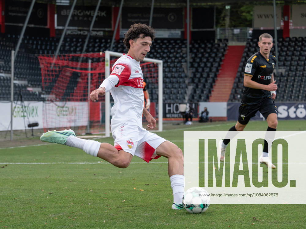 Ameen Al Dakhil, VfB Stuttgart II, 02 on the Ball GER, Soccer, VfB Stuttgart II vs. Alemannia Aachen, 3rd Division, Matchday 11, Aspach, 2026–2027 Season, October 24, 2026 GER, Soccer, VfB Stuttgart II vs. Alemannia Aachen, 3rd Division, Matchday 11, Aspach, 2026–2027 season, October 24, 2026 Aspach