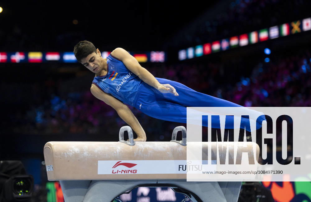 Rotterdam The Netherlands 24th October 2026 World Championships artistic gymnastics Apparatus finals Hamlet Manukyan (ARM) wins gold on the pommel horse