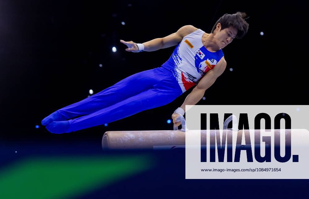 ROTTERDAM - Woong Hur (KOR) in action during the vault apparatus final at the World Gymnastics Championships in Rotterdam Ahoy. IRIS VAN DEN BROEK ANP ANPxSportx IVx 573490295 originalFilename: 573490295