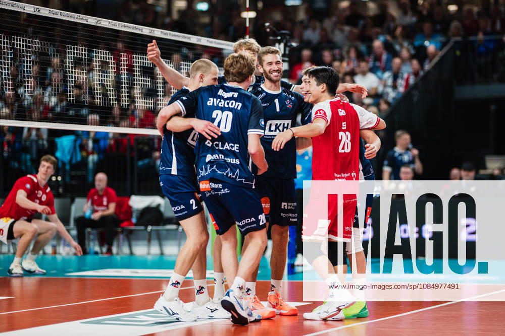 VBL SVG Lüneburg vs. SV Warnemünde, October 24, 2026 SVG Lüneburg celebrates, Shane Holdaway 1, SVG Lüneburg Volleyball, Bundesliga, Matchday 2, SVG Lüneburg vs. SV Warnemünde on October 24, 2026, at the LKH Arena, Lüneburg