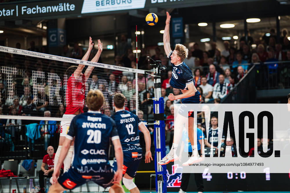 VBL SVG Lüneburg vs. SV Warnemünde, October 24, 2026, Axel Valentin Enlund 17, SVG Lüneburg Volleyball, Bundesliga, Matchday 2, SVG Lüneburg vs. SV Warnemünde on October 24, 2026, at the LKH Arena, Lüneburg
