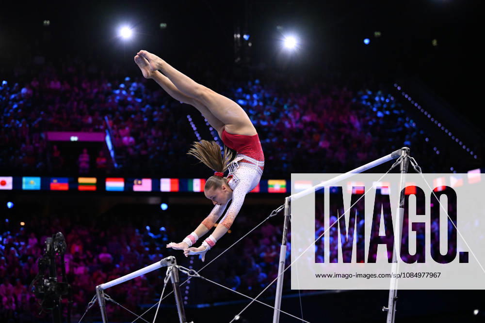 IPA90122508 - COLAS Elena (FRA) on the uneven bars during the 54th Artistic Gymnastics World Championships in Rotterdam, Netherlands
