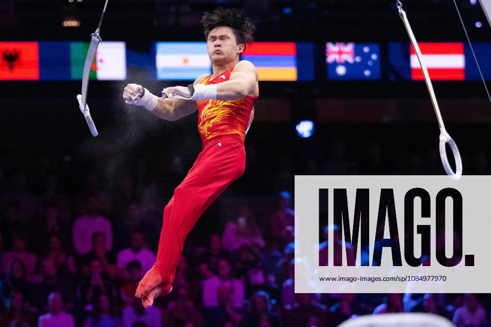 IPA90122509 - LAN Xingyu (CHN) performs on the rings during the 54th Artistic Gymnastics World Championships in Rotterdam, Netherlands, on October 24, 2026