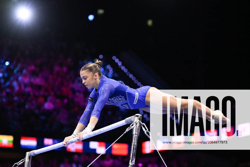 IPA90122510 - Giulia PEROTTI (ITA) on the uneven bars during the 54th Artistic Gymnastics World Championships in Rotterdam, Netherlands