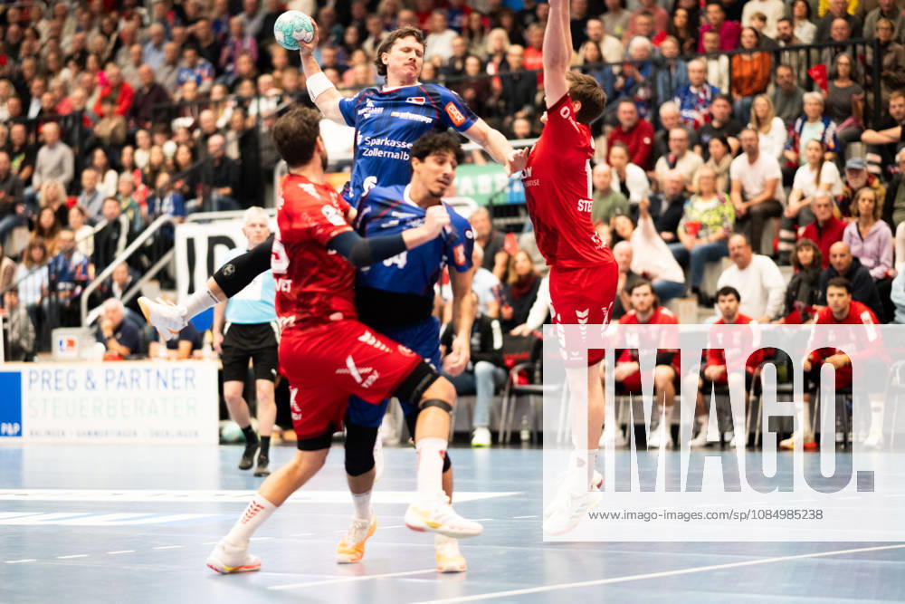 Mex Raguse of HBW Balingen Weilstetten, No. 6, taking a shot, HBW Balingen Weilstetten vs. MT Melsungen (GER), Opel 1 Handball Bundesliga, Championship, Matchday 10, 2026–2027 Season, October 24, 2026, Eibner Press Photo: Andreas Ulmer, HBW Balingen Weilstetten vs. MT Melsungen GER, Opel 1 Handball Bundesliga, Championship, Matchday 10, 2026–2027 Season, October 24, 2026, Balingen