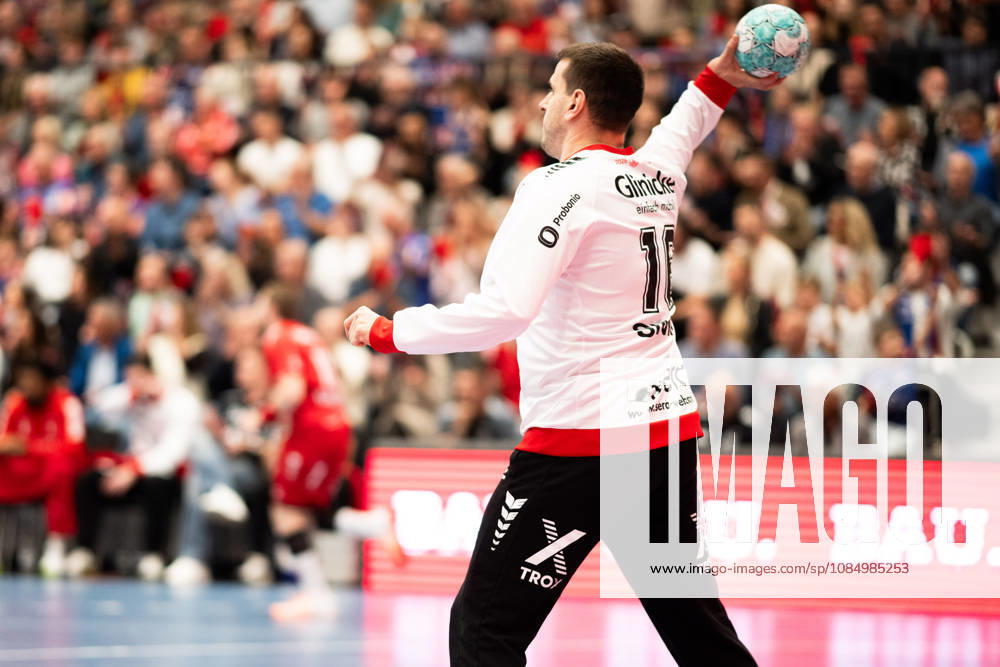 Nebojsa Simic, MT Melsungen 16, goalkeeper for HBW Balingen Weilstetten vs. MT Melsungen (GER), Opel 1 Handball Bundesliga, Championship, Matchday 10, 2026–2027 season, October 24, 2026, Eibner Press Photo by Andreas Ulmer, HBW Balingen Weilstetten vs. MT Melsungen (GER), Opel 1 Handball Bundesliga, Championship, Matchday 10, 2026–2027 Season, October 24, 2026, Balingen