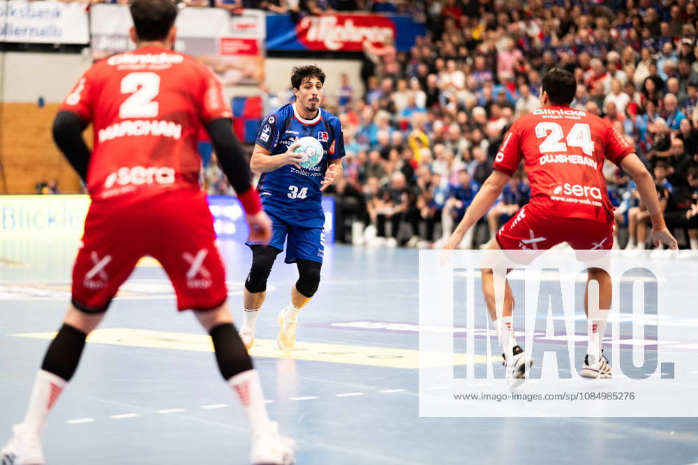 Yonatan Dayan, HBW Balingen Weilstetten, 34, HBW Balingen Weilstetten vs. MT Melsungen (GER), Opel 1 Handball Bundesliga, Championship, Matchday 10, 2026–2027 Season, October 24, 2026, Eibner Press Photo: Andreas Ulmer, HBW Balingen Weilstetten vs. MT Melsungen GER, Opel 1 Handball Bundesliga, Championship, Matchday 10, 2026–2027 Season, October 24, 2026, Balingen