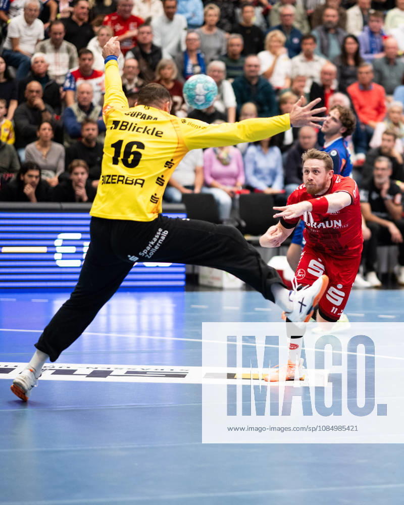 Dimitri Ignatow, MT Melsungen 11, scores from the wing, HBW Balingen Weilstetten vs. MT Melsungen GER, Opel 1 Handball Bundesliga, Championship, Matchday 10, 2026–2027 season, October 24, 2026, Eibner Press Photo by Andreas Ulmer: HBW Balingen Weilstetten vs. MT Melsungen GER, Opel 1 Handball Bundesliga, Championship, Matchday 10, 2026–2027 Season, October 24, 2026, Balingen