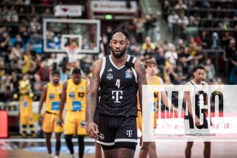 Jeff Garrett Jr., Telekom Baskets Bonn, 04, visibly disappointed with how the game went GER, MHP Riesen Ludwigsburg vs. Telekom Baskets Bonn, Basketball Bundesliga, easycredit BBL, Matchday 6, 2026–2027 season, October 24, 2026 GER, MHP Riesen Ludwigsburg vs. Telekom Baskets Bonn, Basketball Bundesliga, easycredit BBL, Matchday 6, 2026–2027 season, October 24, 2026 Ludwigsburg