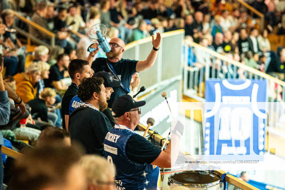 Fans of the Hakro Merlins Crailsheim, GER, Hakro Merlins Crailsheim vs. Eisbären Bremerhaven, Basketball, 2nd Basketball Bundesliga ProA, Men, Matchday 6, 2026–2027 Season, October 24, 2026, GER, Hakro Merlins Crailsheim vs. Eisbären Bremerhaven, Basketball, 2nd Basketball Bundesliga ProA, Men, Matchday 6, 2026–2027 Season, October 24, 2026, Ilshofen