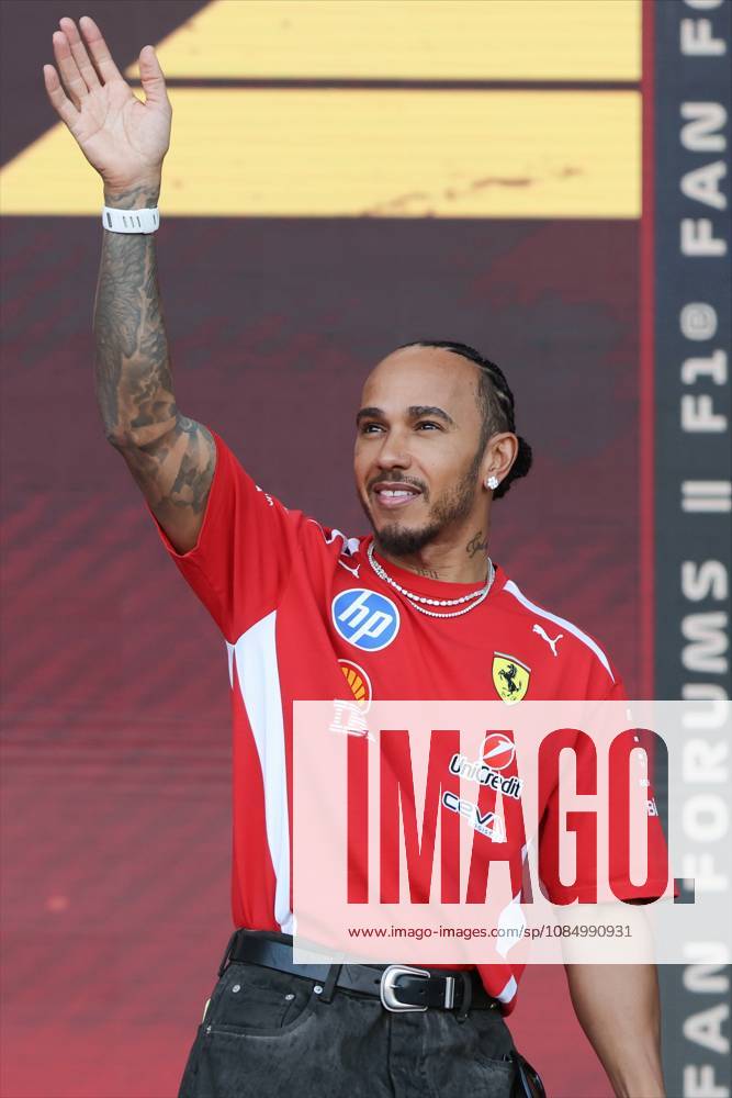 24th October 2026; Circuit of the Americas, Austin, United States; Formula 1, United States Grand Prix, Qualifying Day; Lewis Hamilton (44) of Great Britain and Scuderia Ferrari HP at the fan forum VincentxCuono