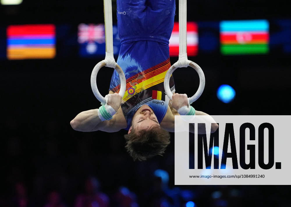 Glen Cuyle of Belgium on the parallel bars during the artistic gymnastics competition on Day 8 of the World Championships at Ahoy in Rotterdam, Netherlands, on October 24, 2026. DeFodi Images