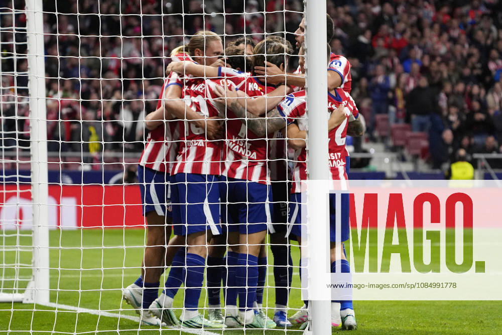 ATLETICO DE MADRID v RC DEPORTIVO DE A CORUNA. LA LIGA 2026 2027. ROUND 10. Atletico de Madrid s players celebrate goal during La Liga match. October 24, 2026. (ALTERPHOTOS Acero) MadridSpain