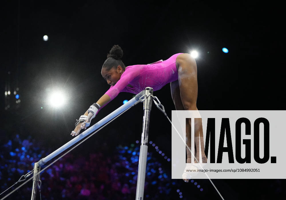 Skye Blakely of the U.S. on the uneven bars during the artistic gymnastics competition on Day 8 of the World Championships at Ahoy in Rotterdam, Netherlands, on October 24, 2026. DeFodi Images