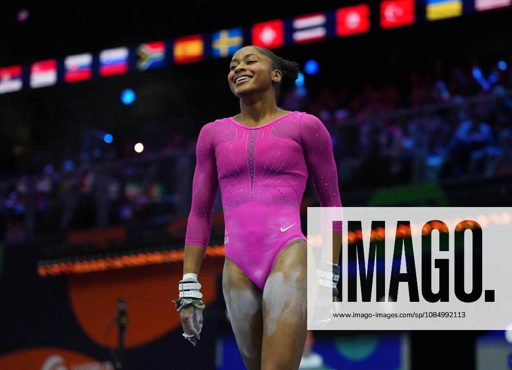 Skye Blakely of the U.S. on the uneven bars during the artistic gymnastics competition on Day 8 of the World Championships at Ahoy in Rotterdam, Netherlands, on October 24, 2026. DeFodi Images