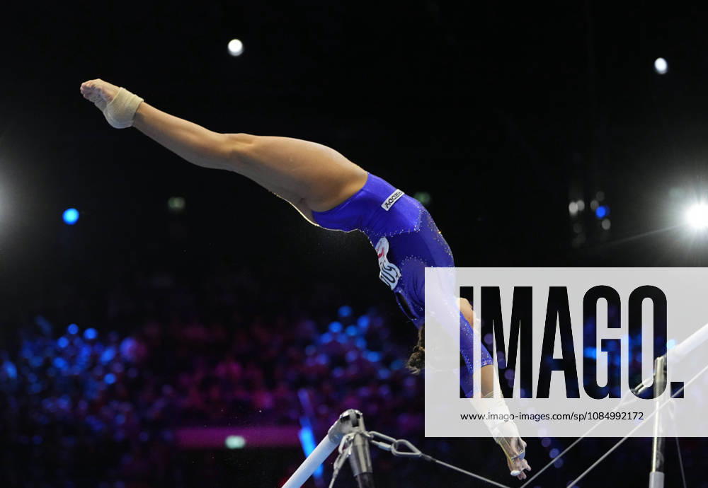 Giulia Perotti of Italy on the uneven bars during the artistic gymnastics competition on Day 8 of the World Championships at Ahoy in Rotterdam, Netherlands, on October 24, 2026. DeFodi Images