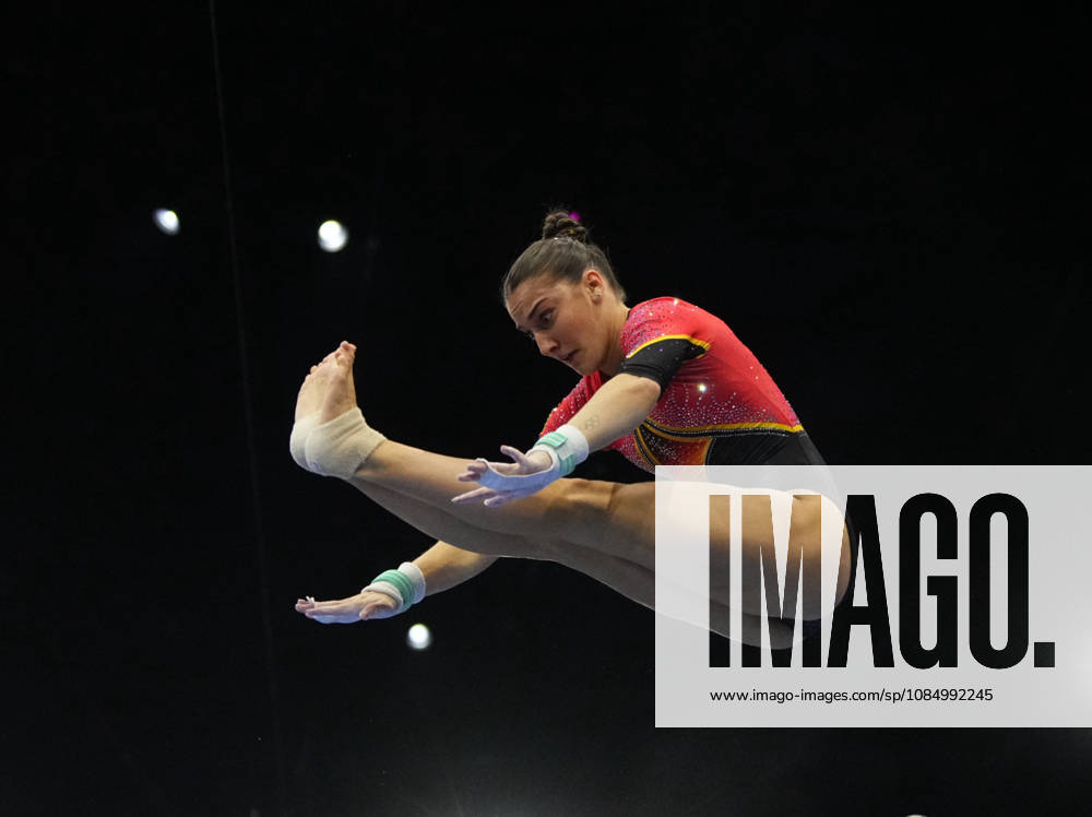 Helen Kevric of Germany wins silver in the floor exercise during the Artistic Gymnastics competition on Day 8 of the World Championships at Ahoy in Rotterdam, Netherlands, on October 24, 2026. DeFodi Images