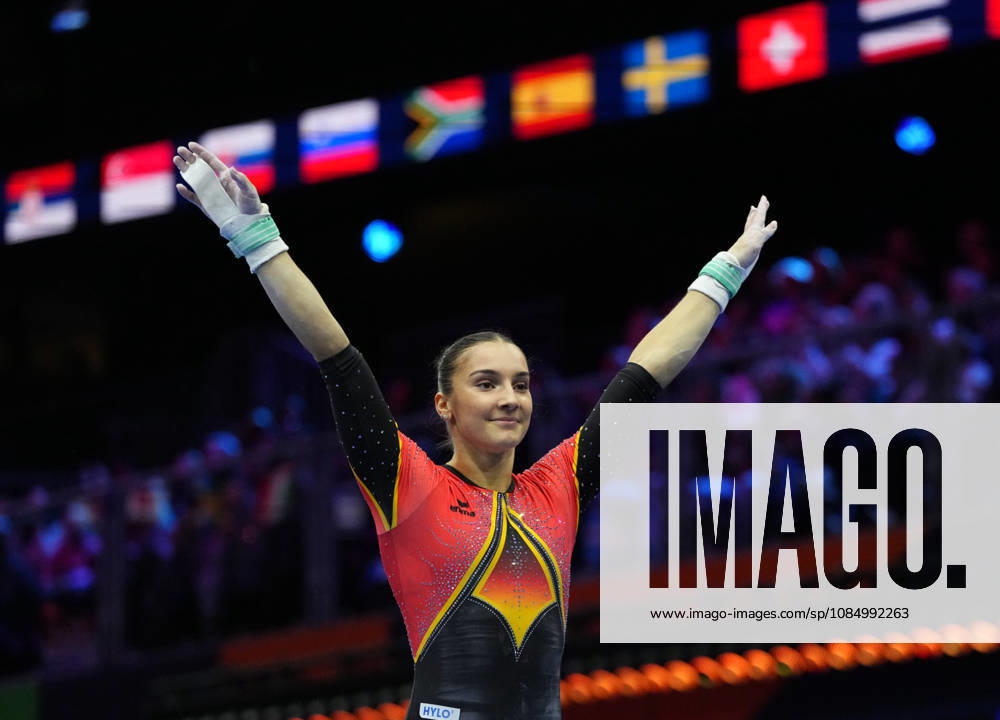 Helen Kevric of Germany wins silver in the floor exercise during the Artistic Gymnastics competition on Day 8 of the World Championships at Ahoy in Rotterdam, Netherlands, on October 24, 2026. DeFodi Images