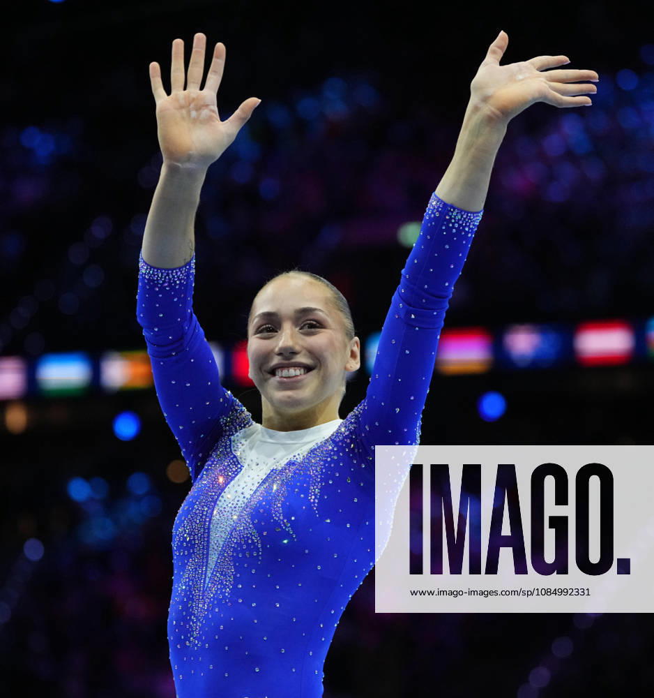 Kaylia Nemour of Algeria wins gold in the floor exercise during the Artistic Gymnastics competition on Day 8 of the World Championships at Ahoy in Rotterdam, Netherlands, on October 24, 2026. DeFodi Images