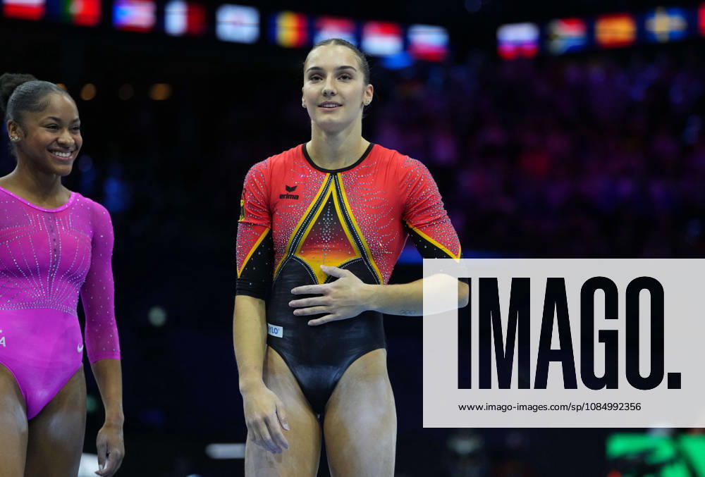 Helen Kevric of Germany wins silver in the floor exercise during the Artistic Gymnastics competition on Day 8 of the World Championships at Ahoy in Rotterdam, Netherlands, on October 24, 2026. DeFodi Images