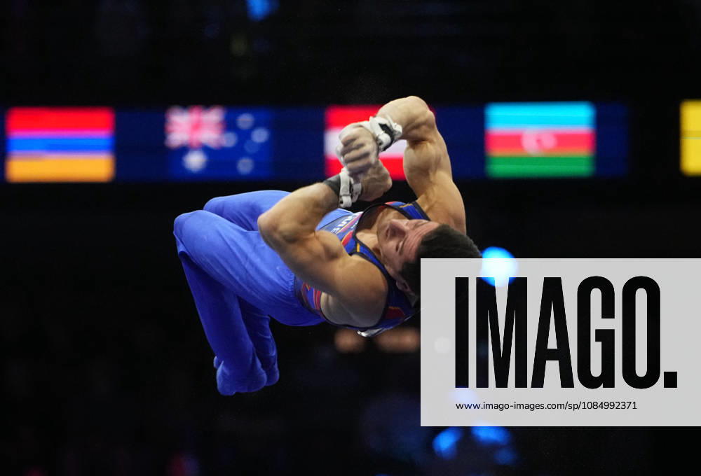 Eleftherios Petrounias of Greece on the still rings during the artistic gymnastics competition on Day 8 of the World Championships at Ahoy in Rotterdam, Netherlands, on October 24, 2026. DeFodi Images