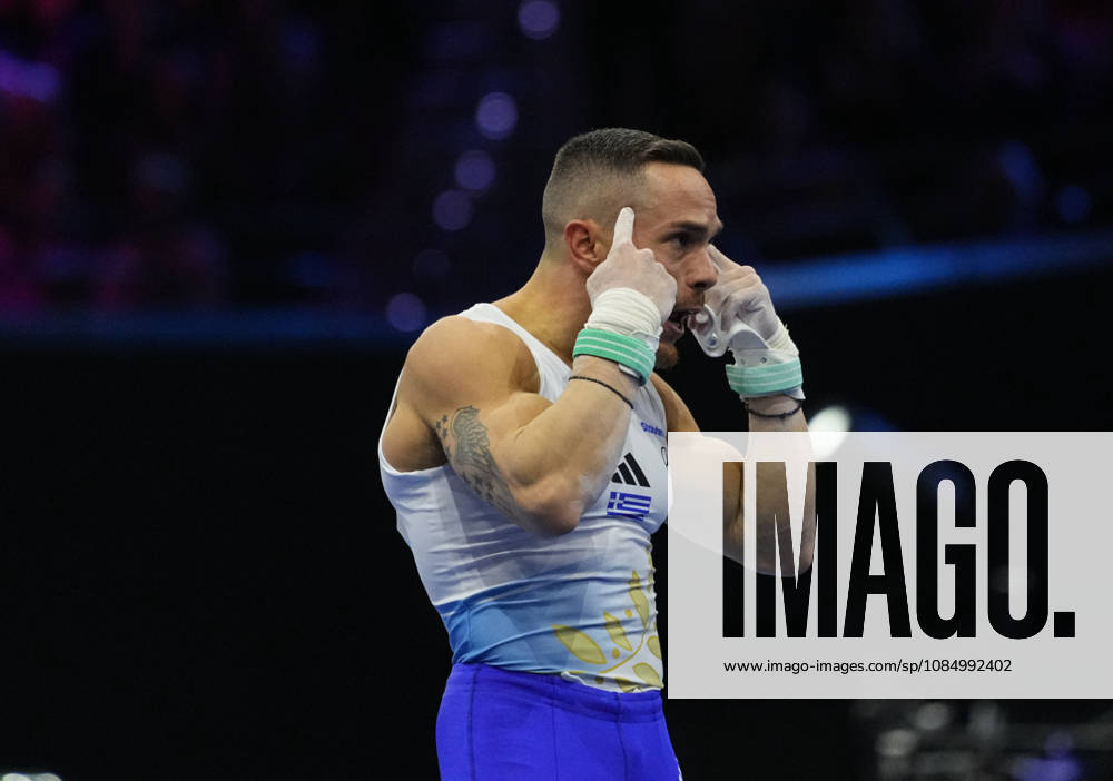 Eleftherios Petrounias of Greece on the still rings during the artistic gymnastics competition on Day 8 of the World Championships at Ahoy in Rotterdam, Netherlands, on October 24, 2026. DeFodi Images