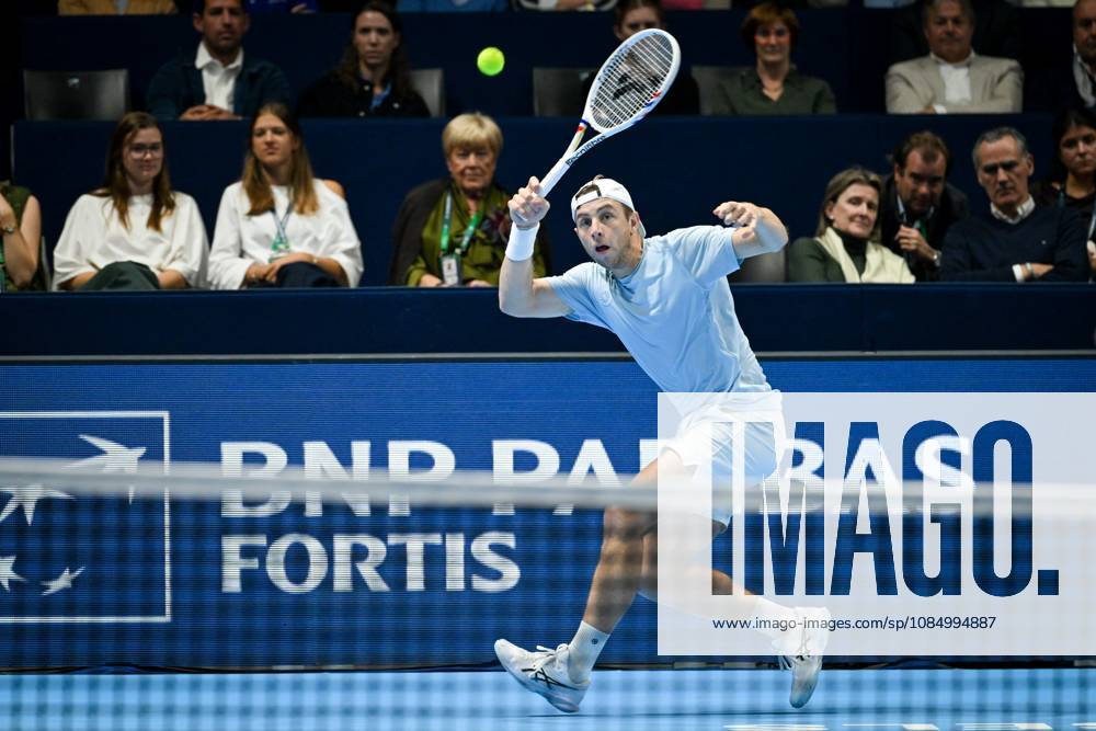 Dutch Tallon Griekspoor pictured in action during the semi final of the European Open ATP, Tennis Herren tennis tournament in Brussels, on Saturday 24 October 2026. This year s edition of the tournament is taking place from 17 to 25 October ELIASxROM x190885355x