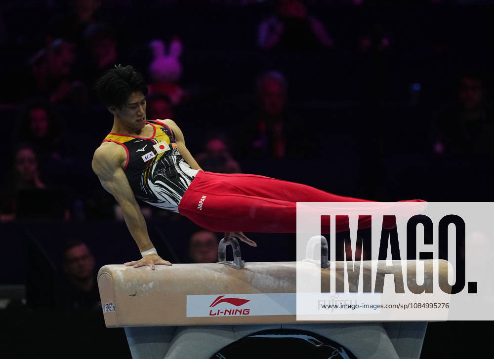 Daiki Hashimoto of Japan on the pommel horse during the artistic gymnastics competition on Day 8 of the World Championships at Ahoy in Rotterdam, Netherlands, on October 24, 2026. DeFodi Images