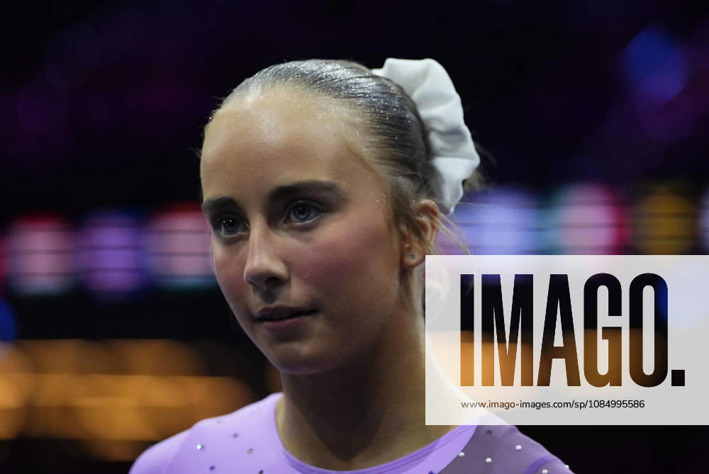 Reese Esponda of the U.S. on the vault during the artistic gymnastics competition on Day 8 of the World Championships at Ahoy in Rotterdam, Netherlands, on October 24, 2026. DeFodi Images
