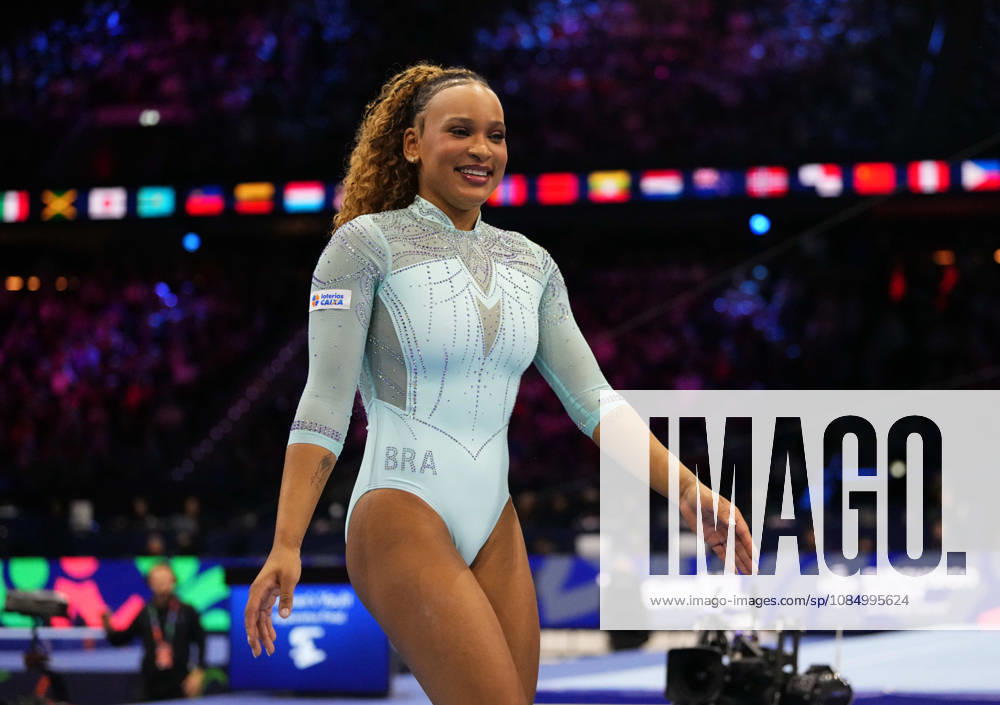 Rebeca Andrade of Brazil on the vault during the artistic gymnastics competition on Day 8 of the World Championships at Ahoy in Rotterdam, Netherlands, on October 24, 2026. DeFodi Images