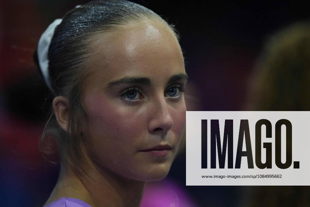 Reese Esponda of the U.S. on the vault during the artistic gymnastics competition on Day 8 of the World Championships at Ahoy in Rotterdam, Netherlands, on October 24, 2026. DeFodi Images