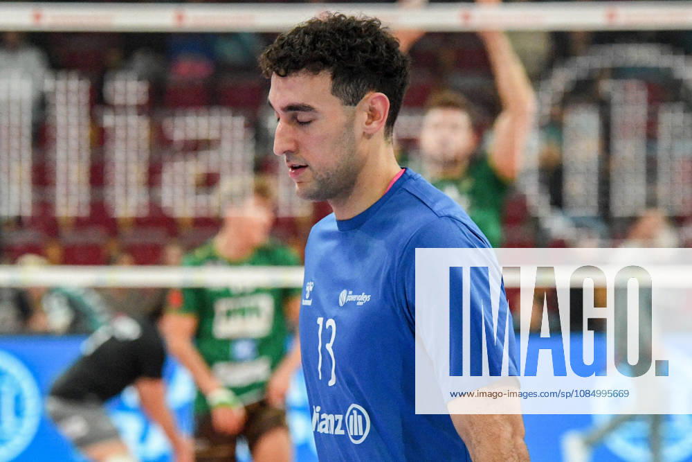 Omar David Joyos Mejias of the Powervolleys Düren, No. 13, focused during warm-ups, single frame, action, October 24, 2026, Düren, Germany, volleyball, Men s Bundesliga 1, regular season, SWD Powervolleys Düren vs. WWK Volleys Munich