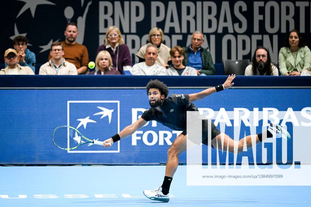 French Arthur Fils pictured in action during the semi final of the European Open ATP, Tennis Herren tennis tournament in Brussels, on Saturday 24 October 2026. This year s edition of the tournament is taking place from 17 to 25 October ELIASxROM x190914360x