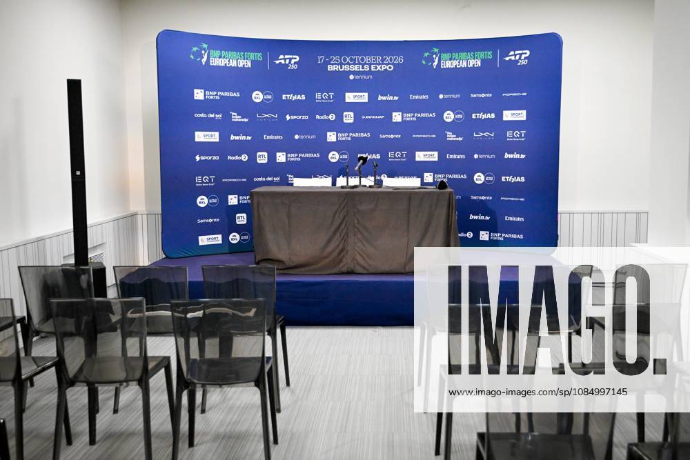 The press room pictured on the 8th day of the European Open ATP, Tennis Herren tennis tournament in Brussels, on Saturday 24 October 2026. This year s edition of the tournament is taking place from 17 to 25 October ELIASxROM x190913435x