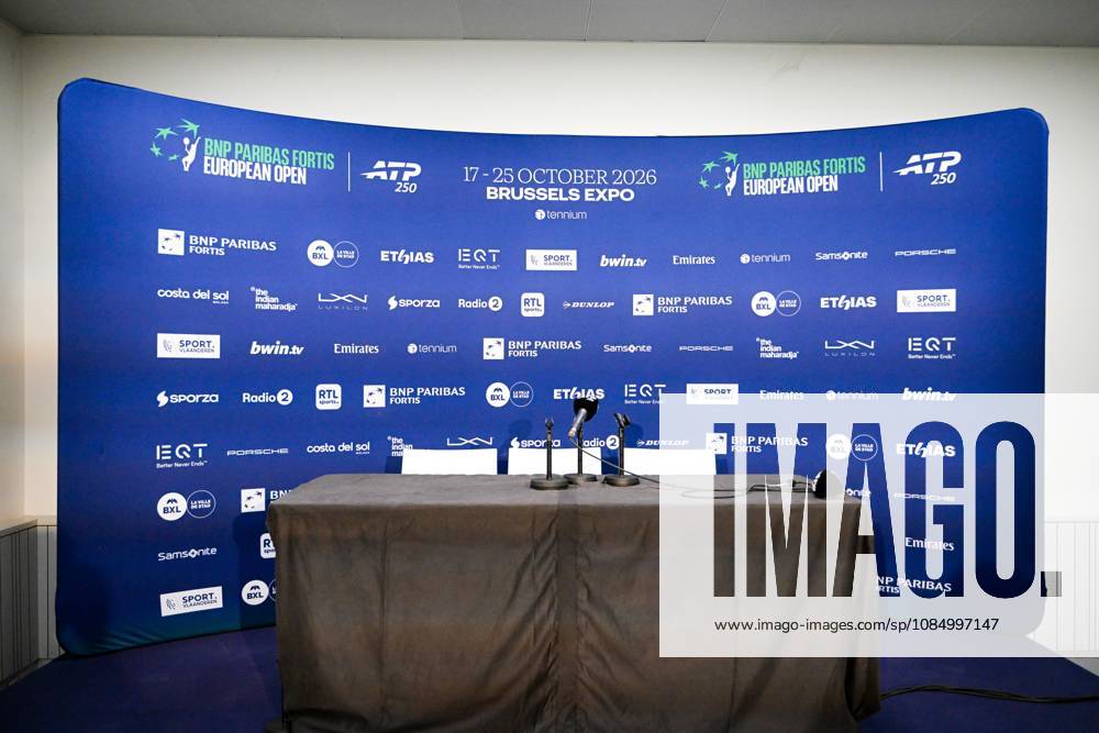 The press room pictured on the 8th day of the European Open ATP, Tennis Herren tennis tournament in Brussels, on Saturday 24 October 2026. This year s edition of the tournament is taking place from 17 to 25 October ELIASxROM x190913620x
