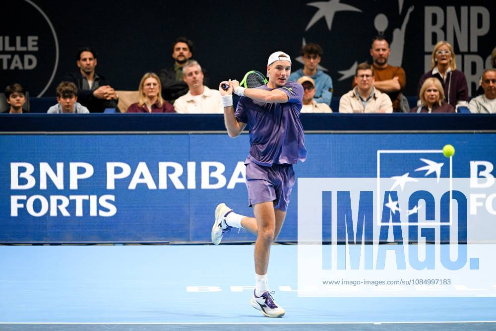 German Jan-Lennard Struff pictured in action during the semi final of the European Open ATP, Tennis Herren tennis tournament in Brussels, on Saturday 24 October 2026. This year s edition of the tournament is taking place from 17 to 25 October ELIASxROM x190915489x