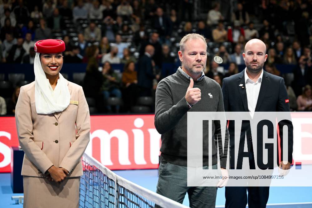 Coin toss before the semi final between Cerundolo and Griekspoor of the European Open ATP, Tennis Herren tennis tournament in Brussels, on Saturday 24 October 2026. This year s edition of the tournament is taking place from 17 to 25 October ELIASxROM x190917572x