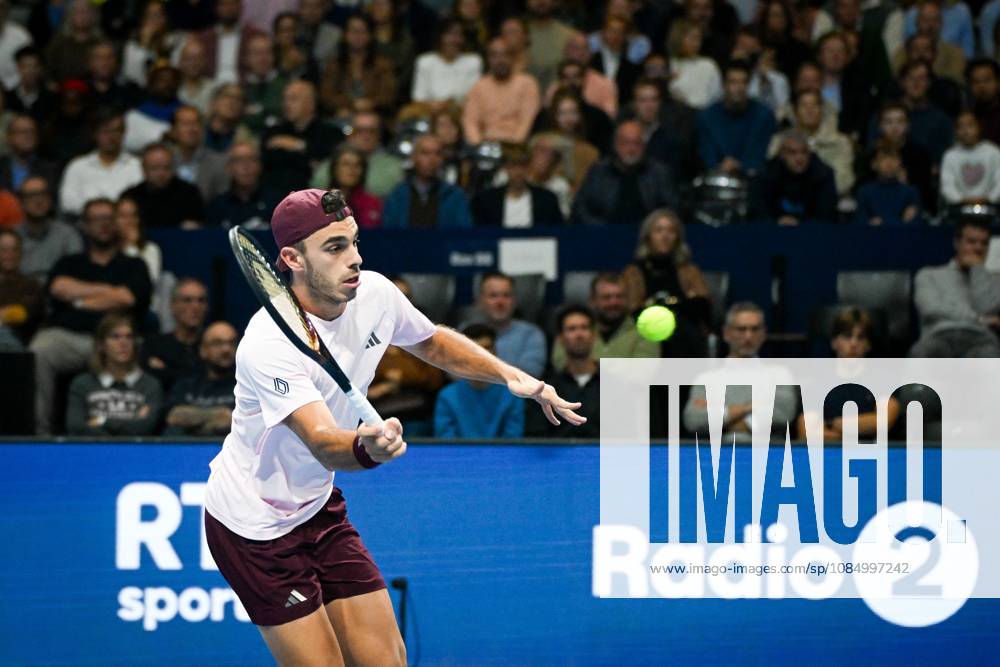 Argentinian Francisco Cerundolo pictured in action during the semi final of the European Open ATP, Tennis Herren tennis tournament in Brussels, on Saturday 24 October 2026. This year s edition of the tournament is taking place from 17 to 25 October ELIASxROM x190918666x
