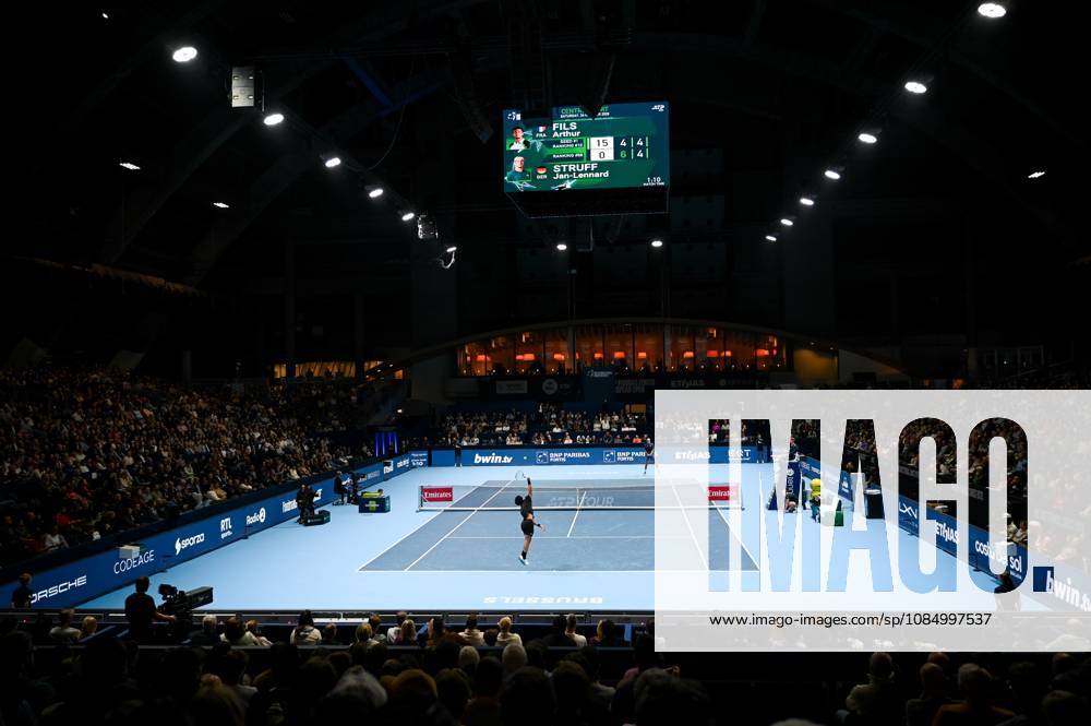 French Arthur Fils pictured in action during the semi final of the European Open ATP, Tennis Herren tennis tournament in Brussels, on Saturday 24 October 2026. This year s edition of the tournament is taking place from 17 to 25 October ELIASxROM x190924468x
