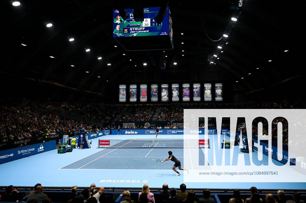 French Arthur Fils pictured in action during the semi final of the European Open ATP, Tennis Herren tennis tournament in Brussels, on Saturday 24 October 2026. This year s edition of the tournament is taking place from 17 to 25 October ELIASxROM x190924496x