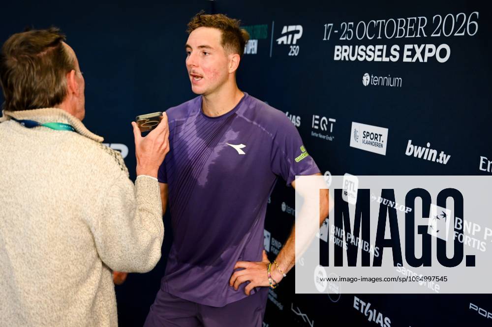 German Jan-Lennard Struff is being interviewed after winning the semi final of the European Open ATP, Tennis Herren tennis tournament in Brussels, on Saturday 24 October 2026. This year s edition of the tournament is taking place from 17 to 25 October ELIASxROM x190924574x