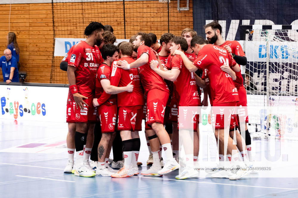 MT Melsungen, Celebrating the Victory, HBW Balingen Weilstetten vs. MT Melsungen GER, Opel 1 Handball Bundesliga, Championship, Matchday 10, 2026–2027 Season, October 24, 2026, Eibner Press Photo: Andreas Ulmer, HBW Balingen Weilstetten vs. MT Melsungen GER, Opel 1 Handball Bundesliga, Championship, Matchday 10, 2026–2027 Season, October 24, 2026, Balingen