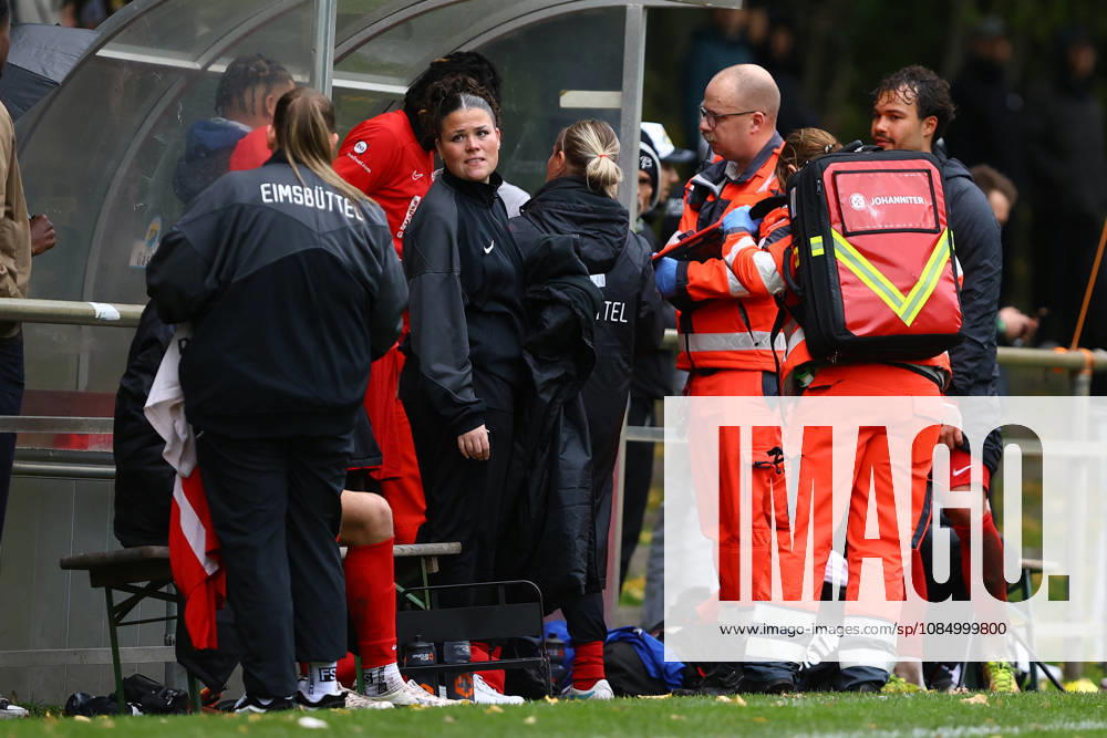 16 Stephan Wemakor of Eimsbütteler TV was taken to the hospital with a suspected concussion Soccer I Men I Regionalliga Nord I 2026–2027 Season I Matchday 15 I Eimsbütteler TV vs. SSV Jeddeloh II I October 24, 2026 I Hinschenfelde Sports Park