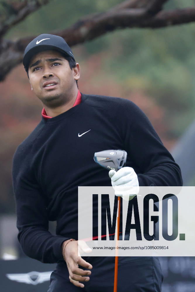 Oct 25, 2026-Cheonan, South Korea-Yurav PREMLALL of South Africa action on 1th Tee during a DP World Tour Genesis Championship Final Round at Woo Jeong Hills CC in Cheonan, South Korea. DP Tour Genesis Championship Final Round - ZUMAr168 20261025_aap_r168_006