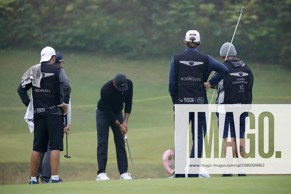 Oct 25, 2026-Cheonan, South Korea-Yurav PREMLALL of South Africa action on 1th Green during a DP World Tour Genesis Championship Final Round at Woo Jeong Hills CC in Cheonan, South Korea. DP Tour Genesis Championship Final Round - ZUMAr168 20261025_aap_r168_027