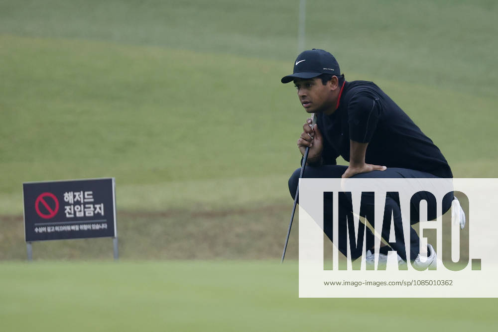 Oct 25, 2026-Cheonan, South Korea-Yurav PREMLALL of South Africa action on 1th Green during a DP World Tour Genesis Championship Final Round at Woo Jeong Hills CC in Cheonan, South Korea. Cheonan SOUTH KOREA - ZUMAr168 20261025_aap_r168_013
