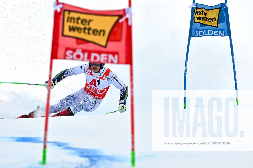 Lucas Pinheiro Braathen of Brazil in action during the first run of the Men s Giant Slalom race of the Audi FIS Alpine Skiing World Cup season opening race on the Rettenbach glacier, Soelden on October 25, 2026 in Soelden, Austria. (Photo by Igor Kupljenik Sports Press Photo)