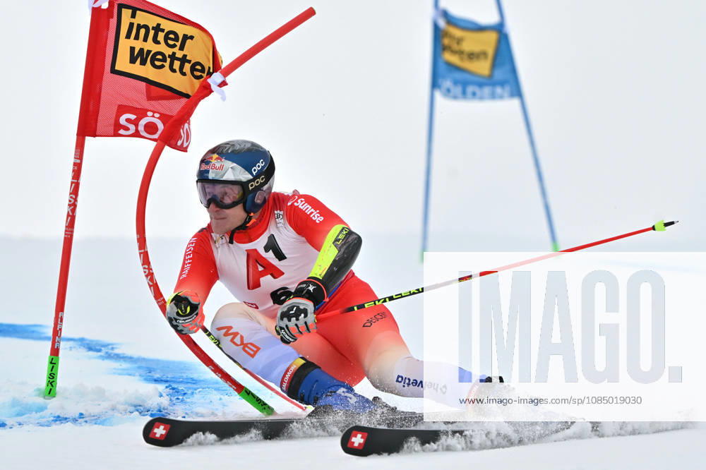 Marco Odermatt of Svitzerland in action during the first run of the Men s Giant Slalom race of the Audi FIS Alpine Skiing World Cup season opening race on the Rettenbach glacier, Soelden on October 25, 2026 in Soelden, Austria. (Photo by Igor Kupljenik Sports Press Photo)