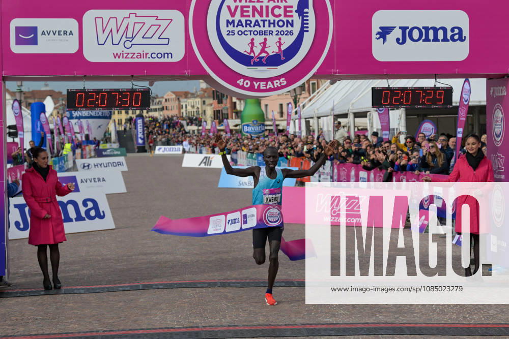 TRACK AND FIELD - Marathon - 40th Venice Marathon 2026 Photo by IPA ABACAPRESS.COM90160999 - Hammington Kimaiyo of Kenya wins the marathon at the 40th Venice Marathon in 2026, a marathon race held in Venice, Italy, on October 25, 2026 Venice Italy